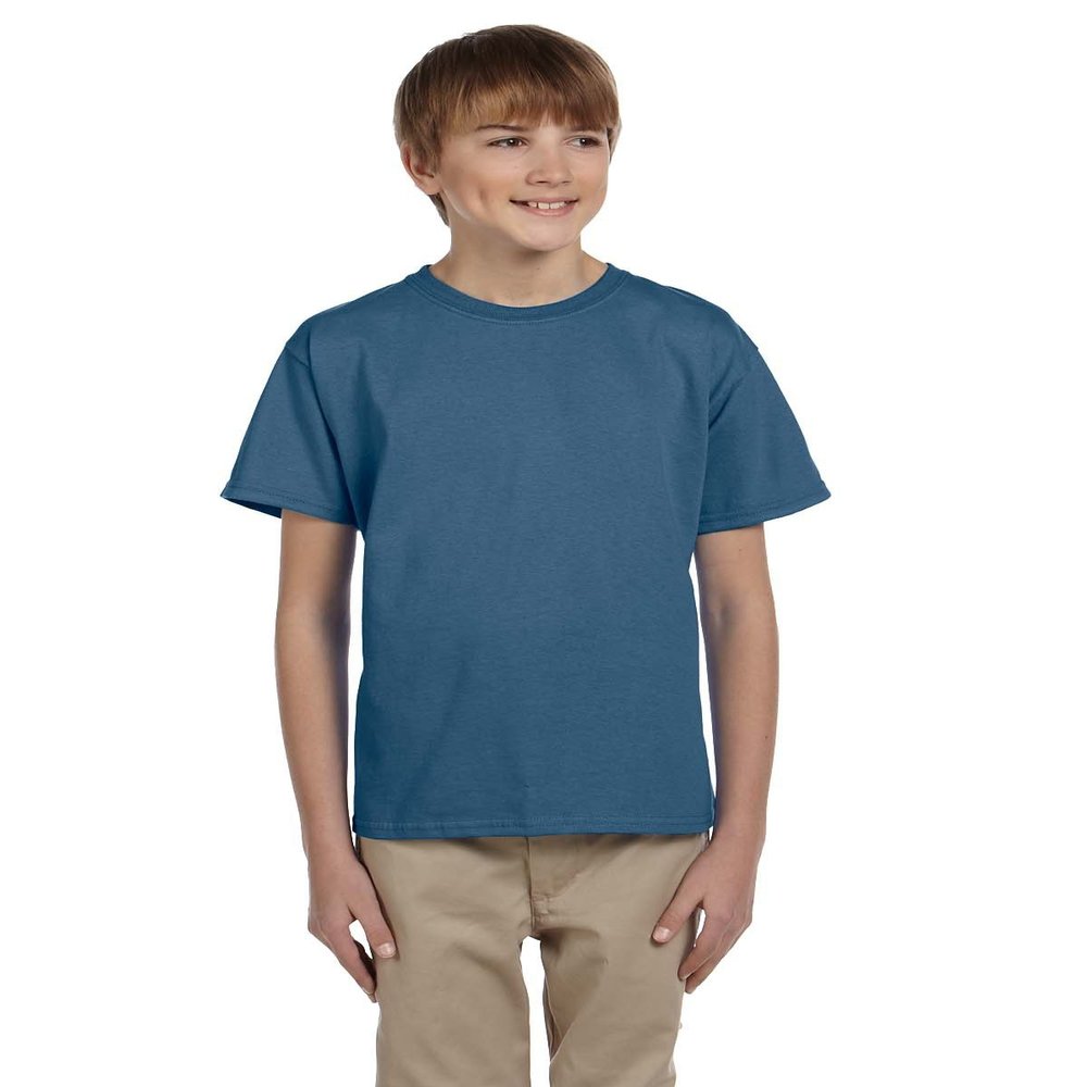 Gildan Youth Ultra Cotton 6 Oz T-Shirt - Indigo Blue - XS - (Style # G200B - Original Label)