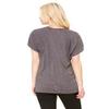 By Bella + Canvas Ladies Flowy Raglan T-Shirt - Drk Grey Heather - L - (Style # B8801 - Original Label) view 2