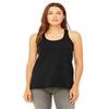 Bella + Canvas Ladies Flowy Racerback Tank - BLACK HEATHER - 2XL - (Style # B8800 - Original Label) view 2