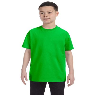 Gildan Youth 53 Oz T-Shirt - Electric Green - L - (Style # G500B - Original Label)