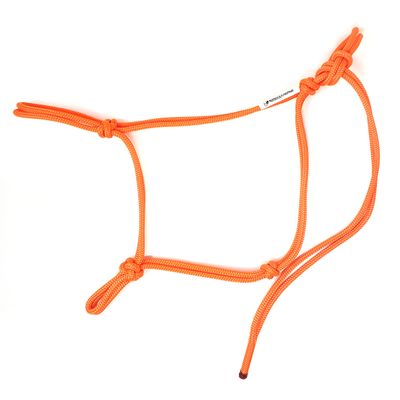 Knotty Girlz 2 Knot Rope Horse Halter (Neon Orange, Mule)