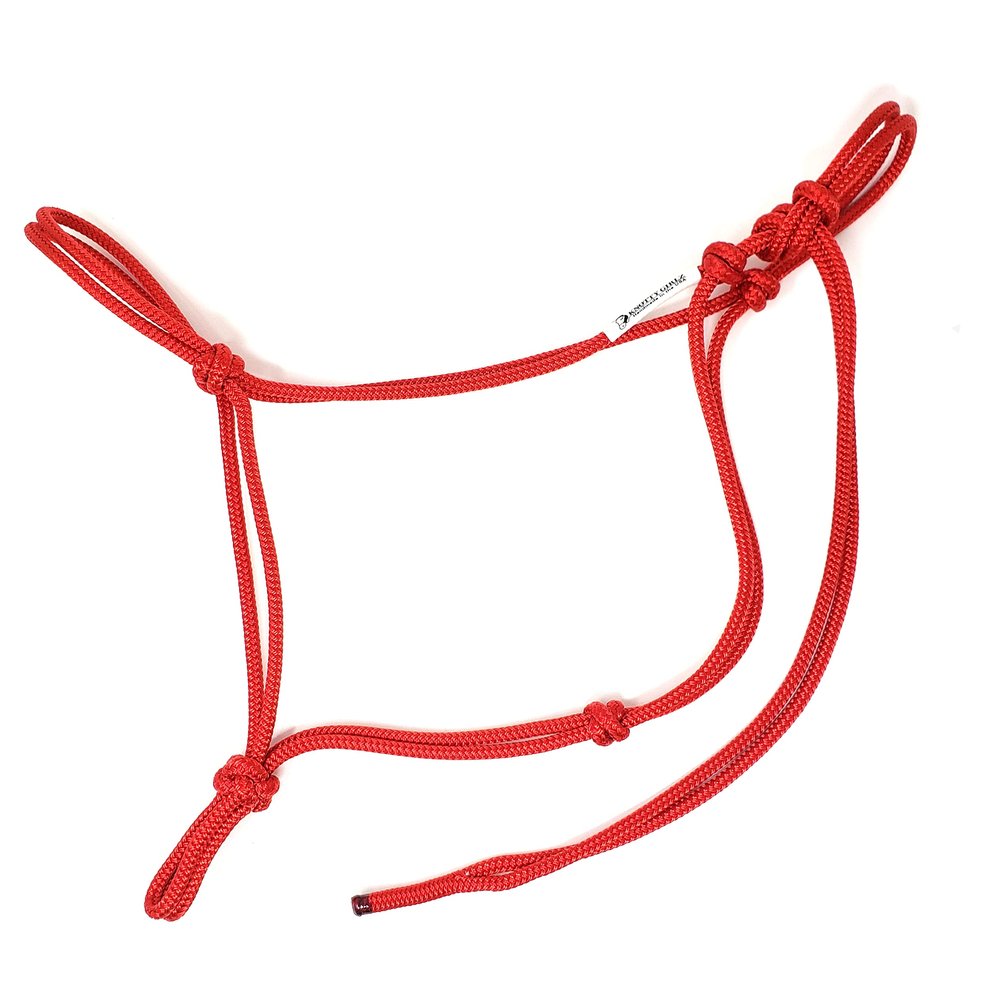Knotty Girlz 2 Knot Rope Horse Halter (Red, Mini)