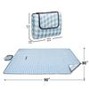 chuanyuekeji Extra Large Picnic & Outdoor Blanket with Waterproof Backing 80" x 90" -Blue and White view 2