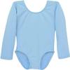 Dancina Toddler Leotard Long Sleeve Cute Ballet Gymnastics Class Lesson Dance Outfit 2T Light Blue view 2