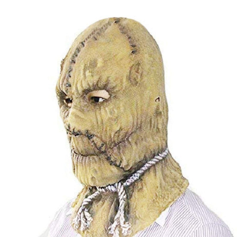 DylunSky Halloween Scarecrow Horror Mask Rot Red Nose Scary Mask Long Nose Zombie Latex Mask (Scarecrew)