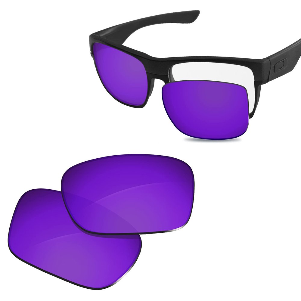 Glintbay 100% Precise-Fit Replacement Sunglass Lenses for Oakley TwoFace OO9189 - Polarized Deep Purple Mirror