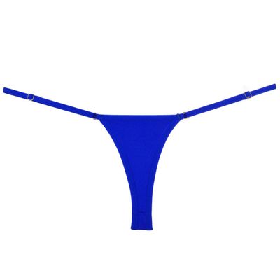 JAXFSTK Mini Bikini Micro G-String Women's Sexy Lowe Rise Adjustable Thong Fashion Tanga Lingerie Underwear Blue L