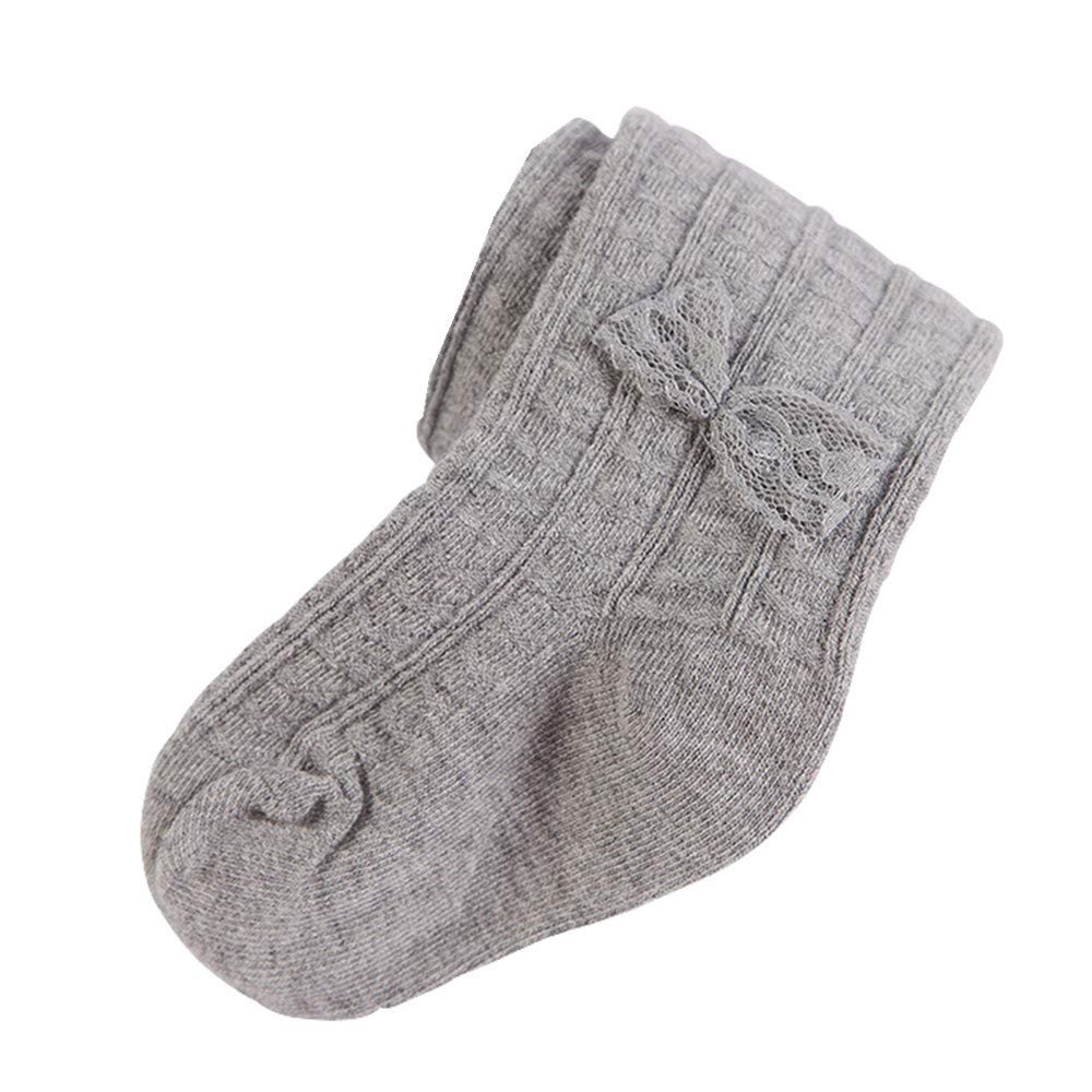 Ding-dong Baby Kid Girl Cotton Tights(Style 6, Light Grey,2-4T)