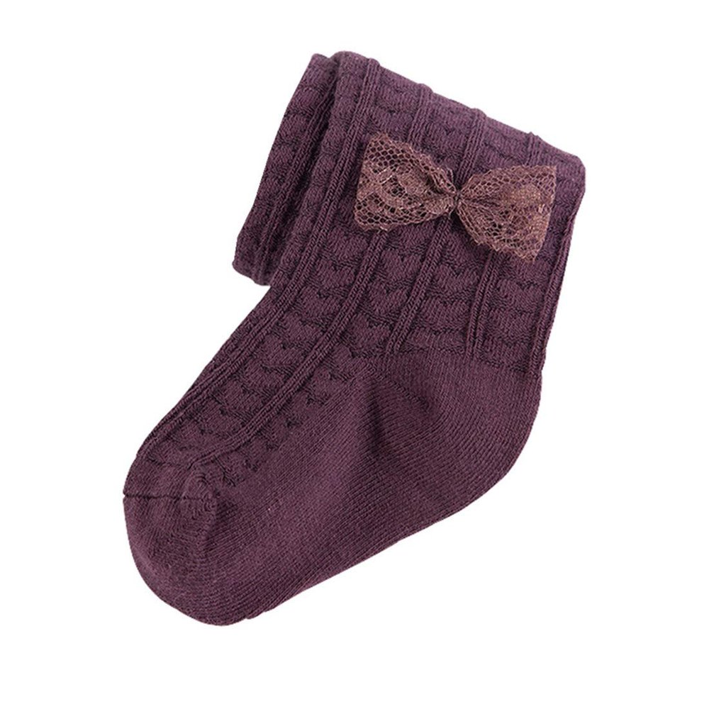 Ding-dong Baby Kid Girl Cotton Tights(Style 6, Coffee,2-4T)