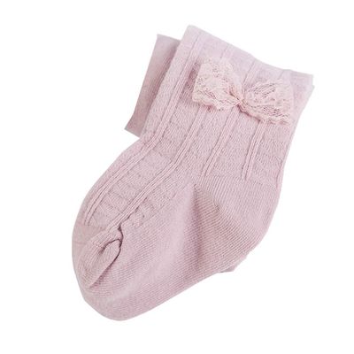 Ding-dong Baby Kid Girl Cotton Tights(Style 6, Pink,2-4T)