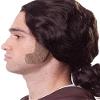 Chop Sideburns Color Black - Sepia Costume Wigs Muttonchops Colonial Patriot Human Hair Fiber Lace Back Facial Historical European #950 view 1