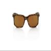 100% Centric Angular Frame Sunglasses - Durable, Lightweight Active Performance Eyewear w/Rubber Temple & Nose Grip (SOFT TACT HAVANA - Bronze PEAKPOLAR Lens) view 2