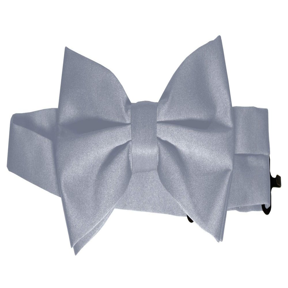 Bow-Tie is 2 1/2 Wide. Fits neck up to 20". Pre-tied. Adjustable for easy sizing.