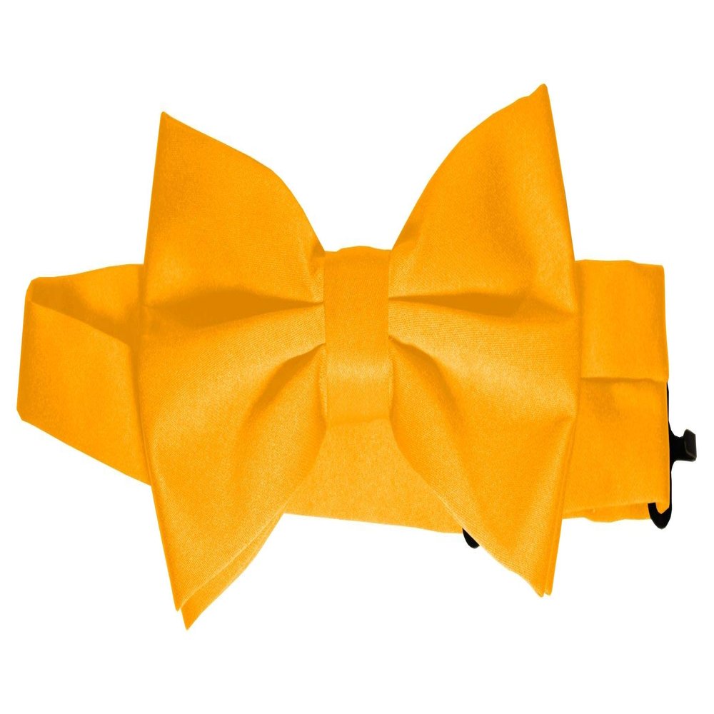 Bow-Tie is 2 1/2 Wide. Fits neck up to 20". Pre-tied. Adjustable for easy sizing.