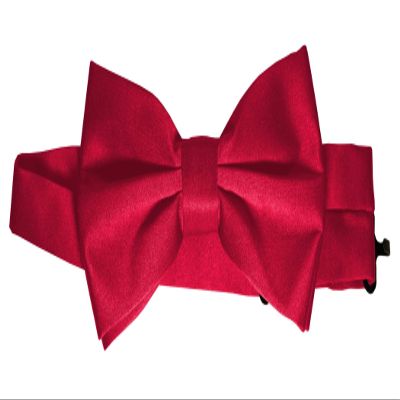 Brand Q Bow-Tie is 2 1/2 Wide. Fits neck up to 20". Pre-tied. Adjustable for easy sizing.