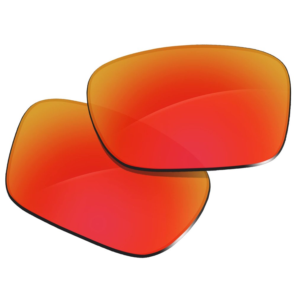 Glintbay 100% Precise-Fit Replacement Sunglass Lenses for Oakley Fuel Cell OO9096 - Polarized Fire Red Mirror