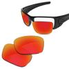 Glintbay 100% Precise-Fit Replacement Sunglass Lenses for Oakley Fuel Cell OO9096 - Polarized Fire Red Mirror view 2