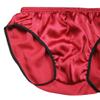 Farlenoyar Mens Pure Mulberry Silk Panties Strech Waist Briefs Soft Underwear (S (Tag L), Red) view 3