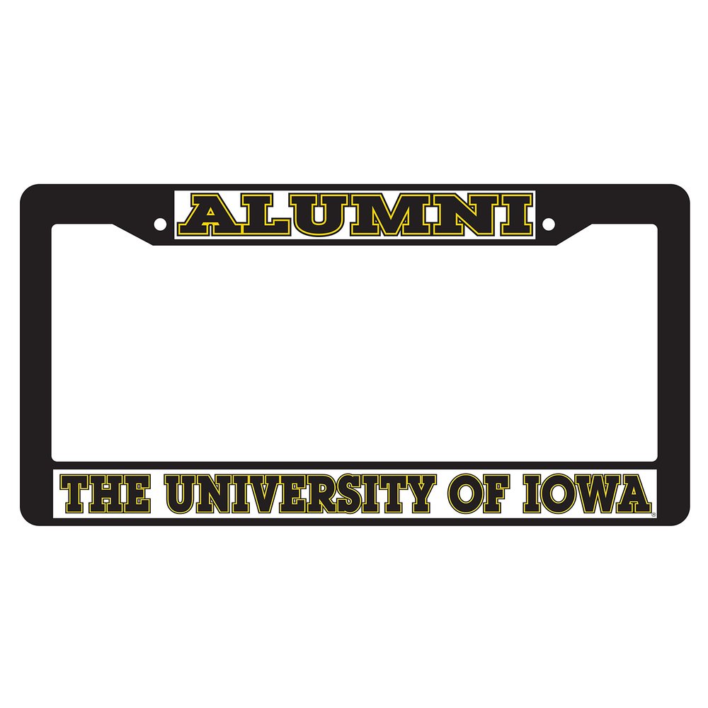 Iowa Plate_Frame (BLK Plate Frame UNIV of IA ALU (12505))