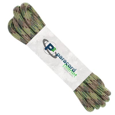 Paracord Planet para-Max Paracord 3,000 LB Tensile Strength & 5/16 Inch Diameter - Great for Towing, Hunting, Outdoor Activities and More - Multi Camo, 100 FT (Hank)