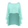 DINGZANCAMO Chiffon Wedding Capes Evening Dress Bridesmaid Stole Formal Scarves Bridal Wraps Long Shawls (Mint) view 1