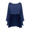 DINGZANCAMO Chiffon Wedding Capes Evening Dress Bridesmaid Stole Formal Scarves Bridal Wraps Long Shawls (Navy)