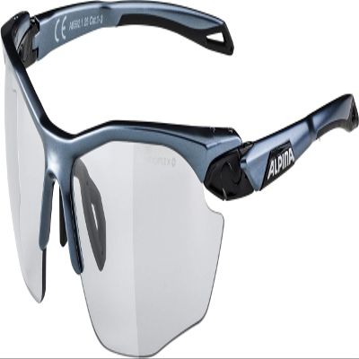 ALPINA Twist Five HR V - Photochromic, Shatterproof & Anti-Fog Sports & Cycling Glasses with 100% UV Protection for Adults, Tin-Black, One Size