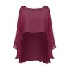 DINGZANCAMO Chiffon Wedding Capes Evening Dress Bridesmaid Stole Formal Scarves Bridal Wraps Long Shawls (Burgundy) view 1