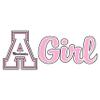 Appalachian State Mountaineers Decal (PINK APPY A GIRL DECAL (4''6''), 6") view 1