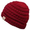 Funky Junque Toddler Winter Hat Ages 14, Soft Knit Beanie for Boys & Girls, Cozy Warm Kids Beanies for Cold Weather - Red view 1