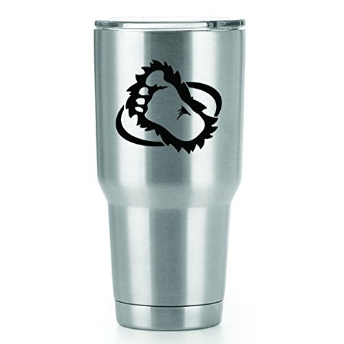 Bigfoot Vinyl Decals Stickers (2 Pack!!!) | Tumbler Coffee and Insulated Cups | Decals Only! Cup not Included! | 2-3.4 X 3 inch Black Decals | KCD1533