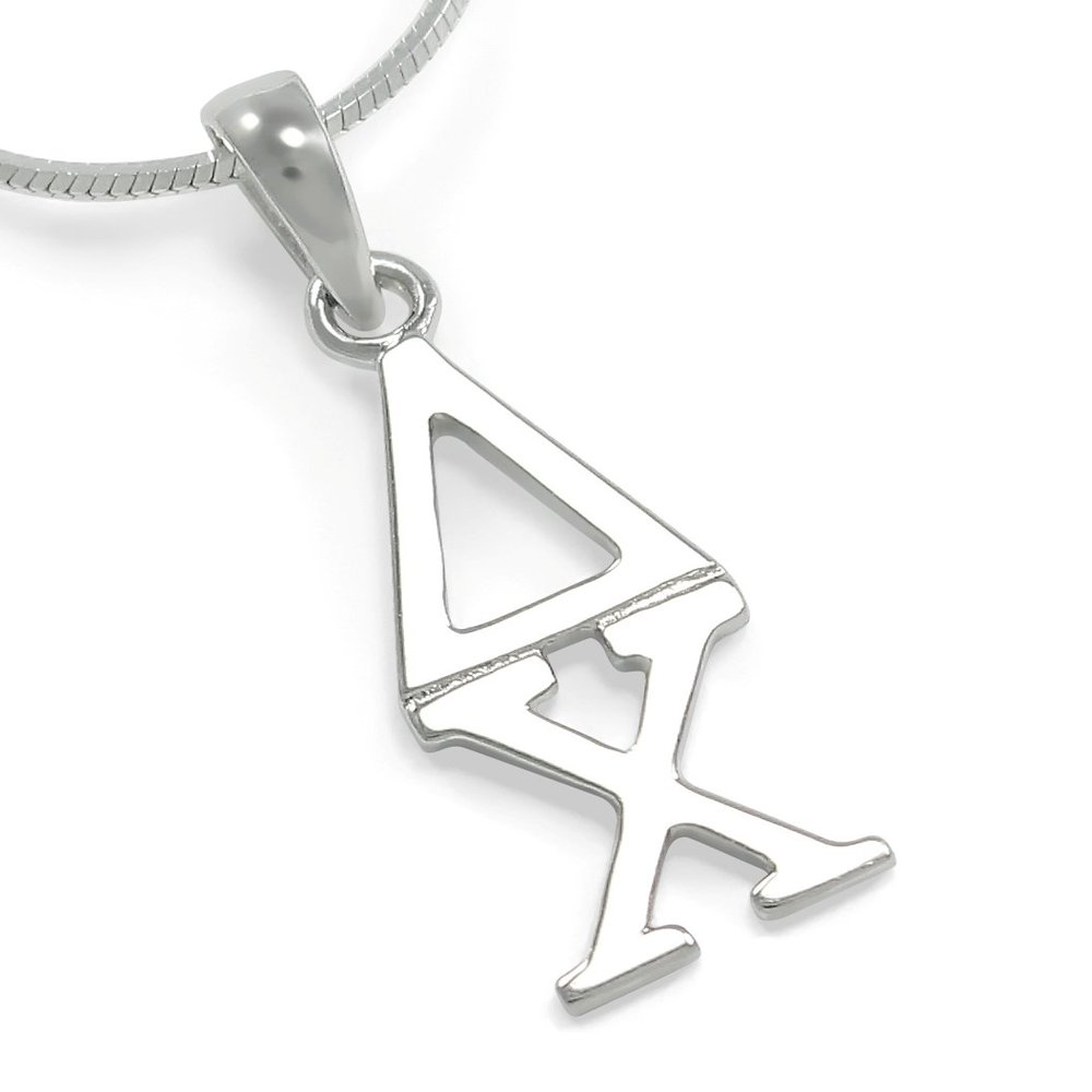 The Collegiate Standard Delta Chi Fraternity Classic Sterling Silver Lavaliere with 20" Chain