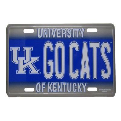 AES UK Go Cats Kentucky KY Wildcats Football 6"x12" Aluminum License Plate Tag