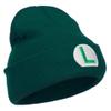 e4Hats.com Mario Luigi Wario Waluigi Embroidered Long Beanie - Dk Green OSFM view 4