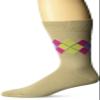 J.M. Dickens of London Men's Argyle, Khaki, R view 1