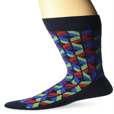 J.M. Dickens of London Men's Stacked, Navy, R