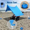 BenefitUSA 7'X7' Beach Tent with Sand Anchor Portable Canopy Sunshade Shelter UV Protected (Blue) view 4