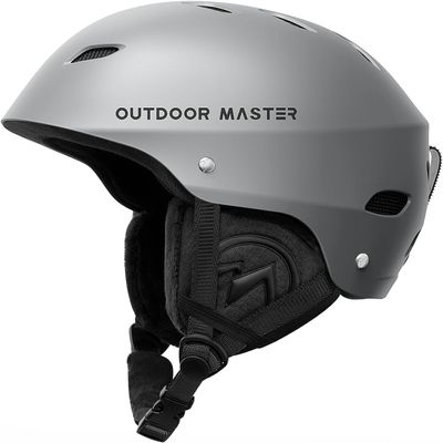 OutdoorMaster Kelvin Ski Helmet - Snowboard Helmet for Men, Women & Youth (Gray,M)