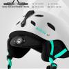 OutdoorMaster Kelvin Ski Helmet - Snowboard Helmet for Men, Women & Youth (White+Teal,L) view 2