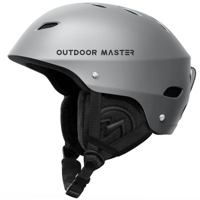 OutdoorMaster Kelvin Ski Helmet - Snowboard Helmet for Men, Women & Youth (Gray,S)
