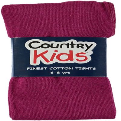 Girls Heavy Cotton Warm Winter Tights for kids, Little Girls, Size 0-11y (6-8 years, Plum)