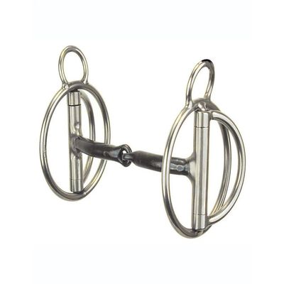 Reinsman 232 Rockin' S Snaffle Bit | Stage A Horse Bit with Sweet Iron Smooth Mouth, 2-Piece Snaffle & 3" Rings | Direct Reining Bit for Training & Starting Horses, 5 1/2" Mouth