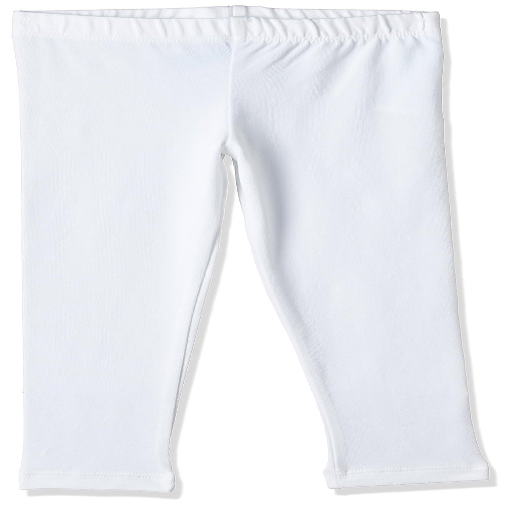 The Children's Place Girls Baby and Toddler Capri Leggings, White, 6-9 Months