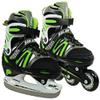 SULOV Boys B Duo-S Skate 2V1 Marko, Size-Small, Color-Black/Green view 1