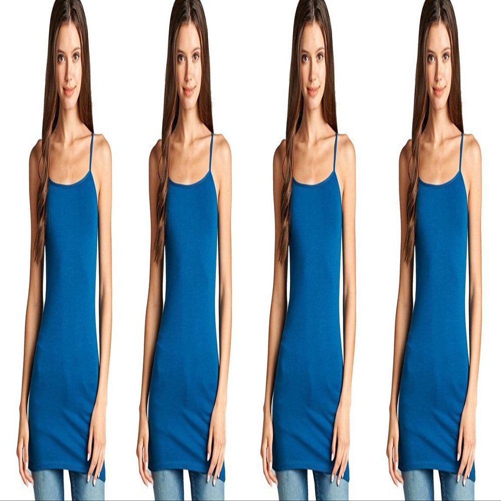 4 Pack Active Basic Women's Basic Tank Top (Teal 4 Pack)