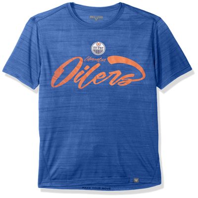 NHL Edmonton Oilers Adult Men Anchor Turf Short sleeve Tee, Small, Heather Royal