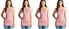 4 Pack Active Basic Women's Basic Tank Top (Dark Pink 4 Pack) view 1