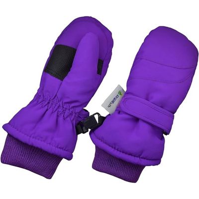 Children Toddlers and Baby Mittens Made With Thinsulate and Fleece - Winter Waterproof Gloves - KX GEAR by Zelda Matilda, Purple, 2-3 years