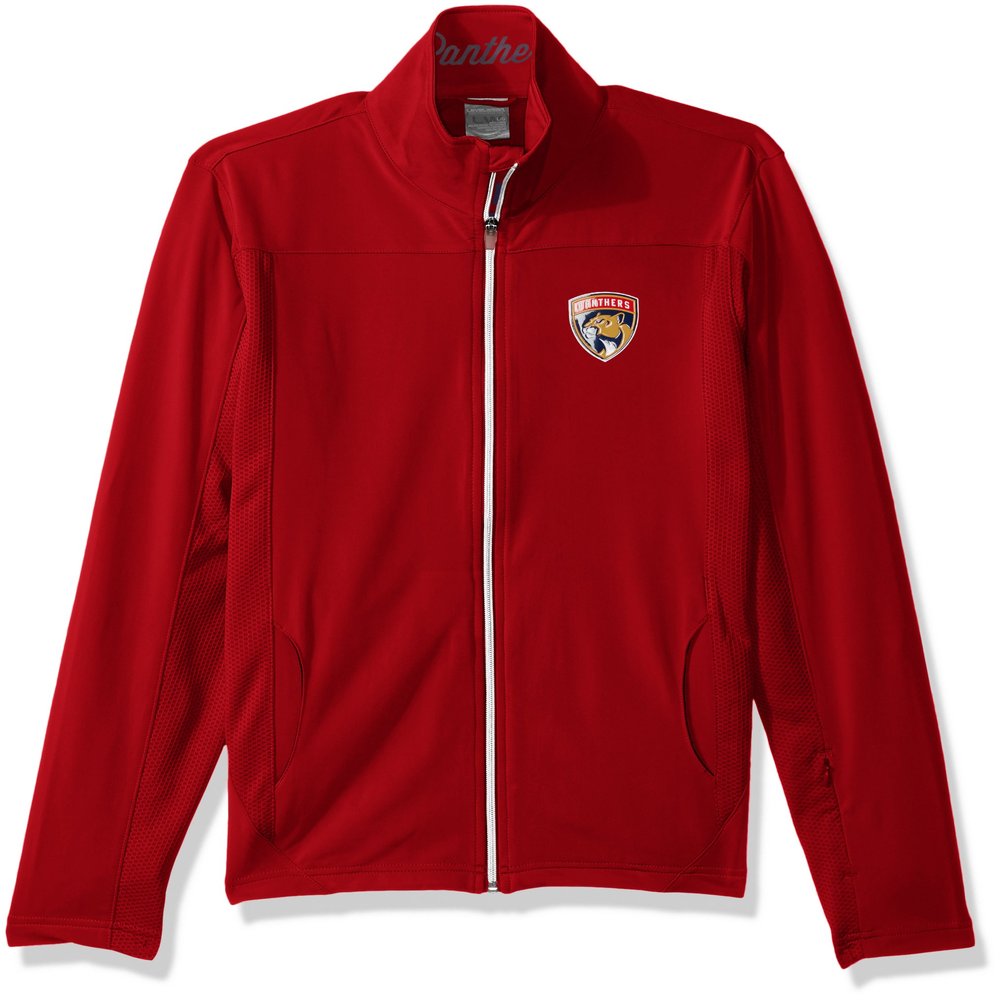 Levelwear LEY9R NHL Florida Pantshers Women's Aurora Insignia Banner Stripe Full Zip Mid-Layer Apparel, X-Large, Flame Red
