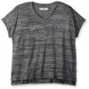 NHL St. Louis Blues Adult Women Mist Over The Line Active V-Neck Tee, X-Large, Heather Pebble view 1